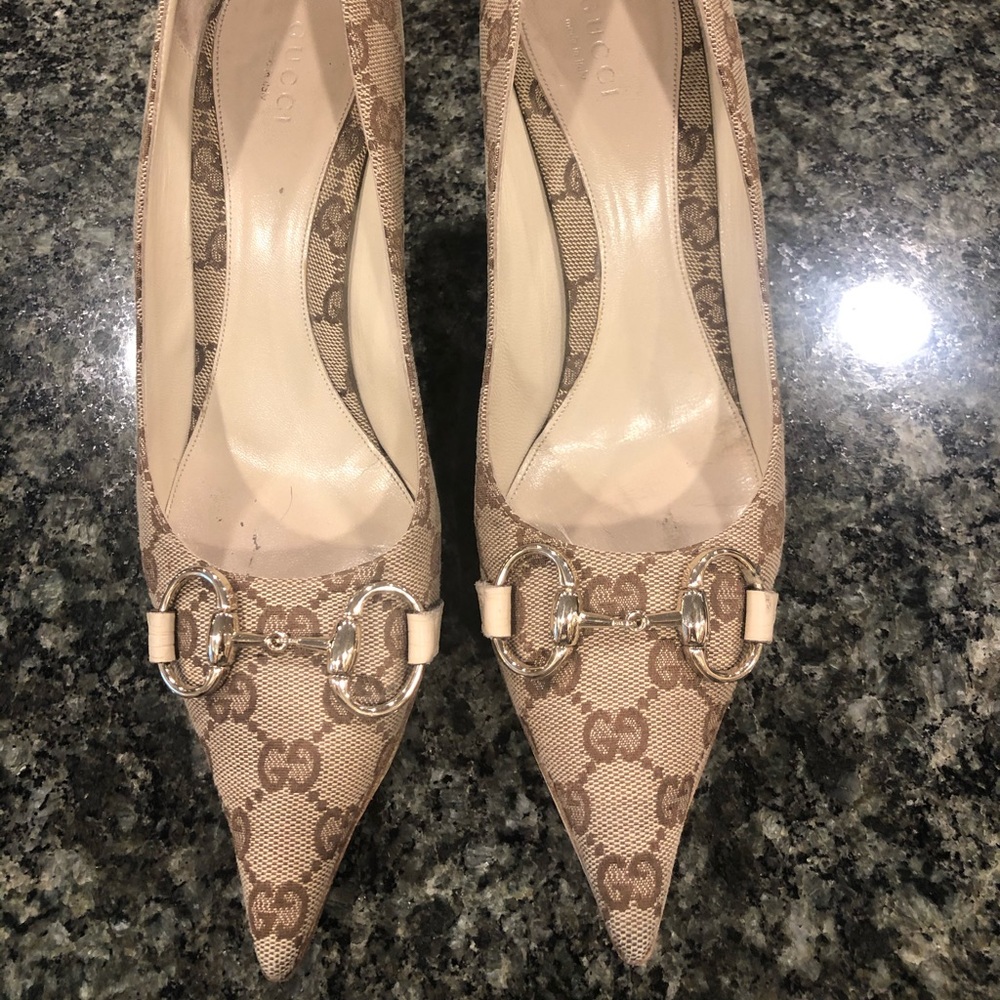 Gucci Scar Tess S  Cuoio pumps